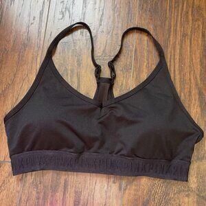Victoria's Secret PINK Active Ultimate Lined Removable Pads Black Bra Size Large